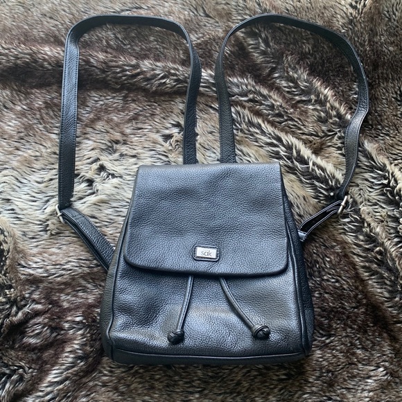 The Sak Handbags - The Sak Dark Grey Mini Leather Backpack